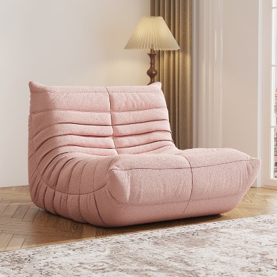 SYFERLORY Soft Beanbag Chair - Memory Foam Floor Sofa for Living Room, Bedroom or Office - Single Seat Lounger with Removable Cover