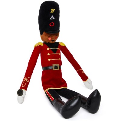 FAO Schwarz Toy Plush Doll Soldier Brown