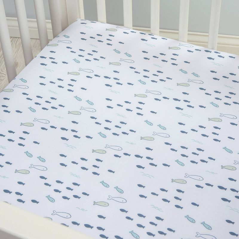 Trend Lab Fitted Crib Sheet - Sea Babies, 3 of 6