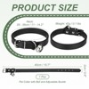 Unique Bargains Dog Collar with Bell Adjustable Buckle PU Leather Dog Collars - 2 of 4
