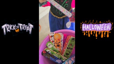 Joyfy Halloween Party Favors 100 PCS Halloween Slap Bracelets