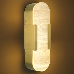 CityFurn 13.8''/20'' LED Alabaster Wall Sconces for Bathroom - 1 of 4