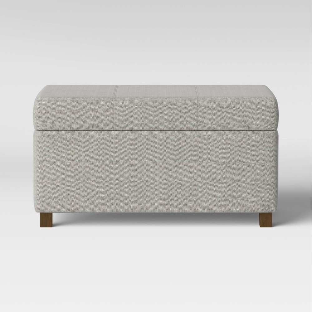 Photos - Pouffe / Bench Essex Double Storage Ottoman Linen - Threshold™