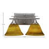 Toltec Lighting Uptowne 2 - Light Vanity in  Aged Silver with 7" Firré Saturn Shade - 2 of 2