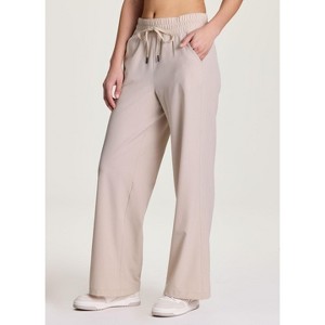 RBX Active Women's Ultra Lightweight Quick Drying Stretch Woven Wide Leg Trouser Scrub Pant with Pockets - 1 of 4