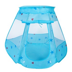 iMountek"Kids Pop Up Play Tent Castle for Toddlers – Prince & Princess Design, Indoor/Outdoor Birthday Gift"Blue - 1 of 4
