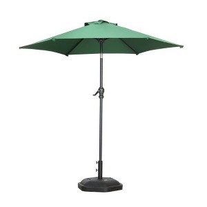Ainfox 7.5ft Patio Umbrella With Round Umbrella Base - 1 of 4