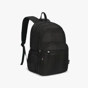 Hynes Eagle Women's Quilted Square Backpack – Lightweight Water-Resistant Laptop Travel Bag – Fits 17” Device - 1 of 4