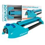 Aqua Joe AJ-OMS20-BRS Indestructible Metal Base Oscillating Sprinkler | Customizable Coverage | 4973 sq ft Max Coverage