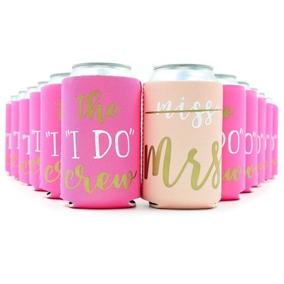 12-Pack Juvale Bachelorette Party Can Cooler Sleeves, Beer & Soda Insulated Neoprene Beer & Soda, Bridal Shower Party Favors