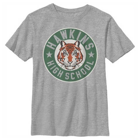 Men's Stranger Things Retro Hawkins High School Tiger Mascot T-Shirt - White - Small