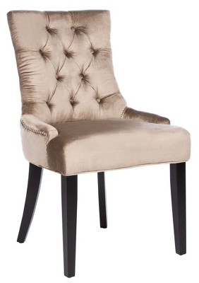 Antique Sage Velvet Upholstered Parsons Side Chair Set
