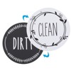 Unique Bargains Dual Side Round Dirty Clean Dishwasher Refrigerator Kitchen  Organization Clean Dirty Sign Magnet 3.5 Inch 2 Pcs : Target