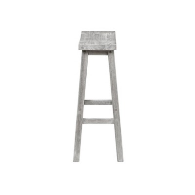 Sonoma 29" Storm Gray Wire-Brush Saddle Barstool