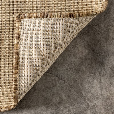 Nakia 4' x 6' Natural Brown Synthetic Indoor/Outdoor Area Rug