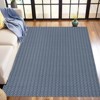 Printed Area Rug, Realistic Braided-Look Textured Rugs, Machine Washable Non-Slip Indoor Carpet for Living Room, Bedroom & Durable Home Decor - 2 of 4