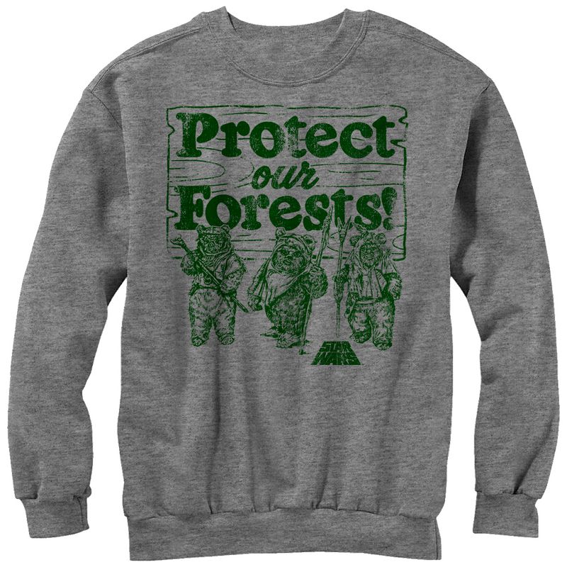 Men's Star Wars Ewok Protect Our Forests Sweatshirt, 1 of 7