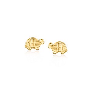 Ross-Simons Child's 14kt Yellow Gold Turtle Earrings - 1 of 2