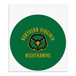 Northern Virginia Community College Nighthawks Logo Automotive Car Window Locker Circle Bumper Sticker - 1 of 4
