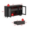 FUFU&GAGA Black Modern Storage Cabinet: Drawers & Glass Doors for Organized - 4 of 4