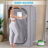 SereneLife Compact Detox Spa Steam Sauna, Portable Personal In-Home Therapy, Gray - 2 of 4