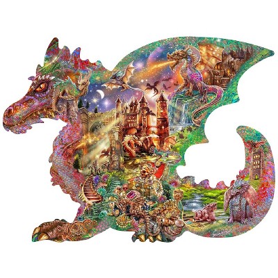 Sunsout Dragon's Castle 1000 Pc Special Shape Jigsaw Puzzle