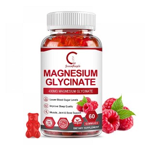 GPGP GreenPeople Magnesium Glycinate Gummies 400mg - Supplement with Vitamin D, B6, CoQ10 for Relax, Sleep & Heart Health - 60 Ct - 1 of 4
