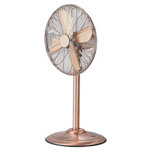 VEVOR Industrial Pedestal Fan, 16 Inch 75-Degree Oscillating Fan, Height Adjustable Standing Fans with 3 Adjustable Speeds, Copper - 1 of 4