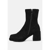 TWO-CUBES Suede Platform Ankle Boots - 4 of 4