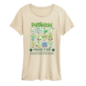 Women's - Pokémon - Grass Type Field Guide Short Sleeve Graphic T-Shirt - 1 of 4