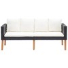 vidaXL Patio Sofa, Loveseat with Cushions, Patio Wicker Furniture, Outdoor Sofa for Backyard Garden Porch - 2 of 4