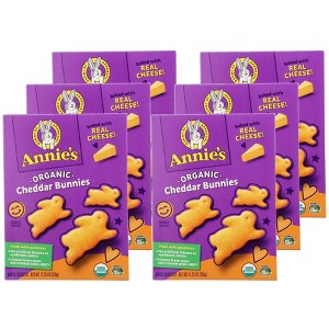Annie's Organic Cheddar Bunnies Baked Crackers - Case of 6/11.25 oz - 1 of 4