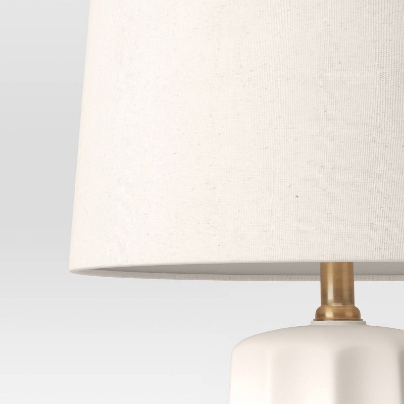 Ribbed Ceramic Table Lamp Cream - Threshold™, 4 of 16