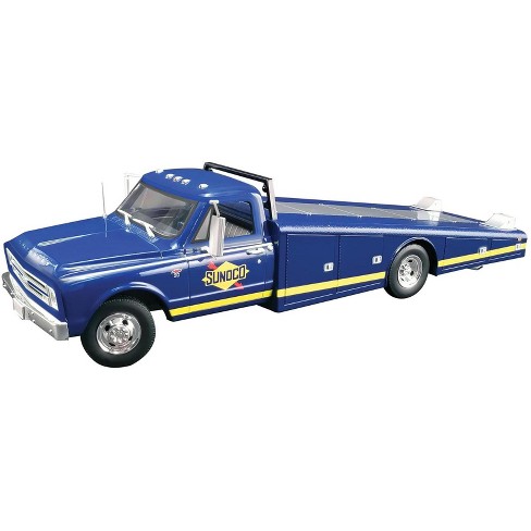 1967 Chevrolet C 30 Ramp Truck Blue Sunoco Racing Limited Edition To 640 Pcs Worldwide 118 Diecast Model Car By Acme