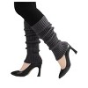 INSPIRE CHIC Women's Knitted Solid Color Warm Knee High Length Ribbed Leg Warmers - 3 of 4