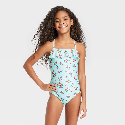 Girls' Sweet Strawberries One Piece Swimsuit - Cat u0026 Jack™ M Plus : Target