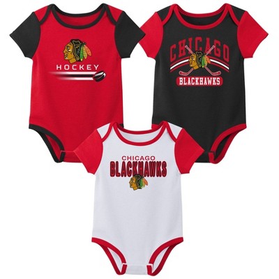 NHL Chicago Blackhawks Boys' 3pk Bodysuit