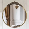 31.50/23.62inch Wall Mirror Classic Baroque Brass Mirror Antique Gold Round Home Decor - 3 of 3