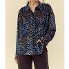 Women's Velvet Leopard Print Blouse - Jodifl - 2 of 4