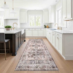 Delara Machine Washable Area Rug, Soft & Durable, Non-Slip Rug for High Traffic Areas, Beige/Brown - 1 of 4