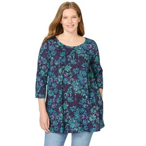 Woman Within Plus Size 2-Pocket Swing Tunic - 1 of 3