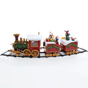 Kurt Adler Kurt Adler 19.7-Inch Battery-Operated Light Up Musical Santa Train Set, 3 Piece Set - 1 of 4