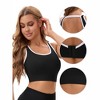 INSPIRE CHIC Women's Open Back Workout Tank with Built-In Bras Constrast Color Crop Sports Vest - 3 of 4