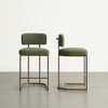 Spruce&Spring 26 inch Counter Height Bar Stool Set with Brass Frame - 3 of 4