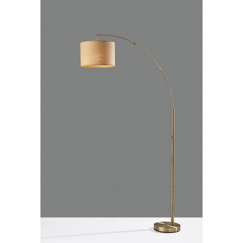 Bowery Arc Floor Lamp Antique Brass - Adesso, 1 of 8