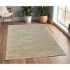Yellow and Ivory Abstract Hand Woven Area Rug - 2 of 4