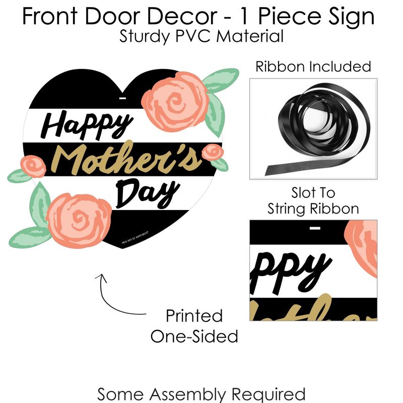 Big Dot of Happiness Best Mom Ever - Hanging Porch Mother's Day Party Outdoor Decorations - Front Door Decor - 1 Piece Sign, 5 of 9