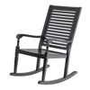 Outdoor Acacia Wood Rocking Chair - Captiva Designs: UV & Water-Resistant, Powder-Coated Frame, Fixed Arms - 3 of 4