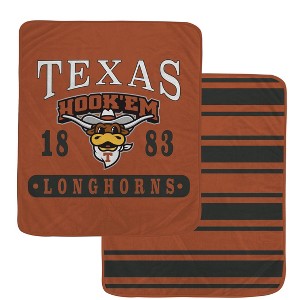 NCAA Texas Longhorns Varsity Plaque Double Sided Royal Plush Blanket: Sports Team Logo - 1 of 1