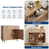 Sideboard Buffet Cabinet with Storage, Coffee Bar Cabinet with Drawers & Doors for Kitchen, Dining & Living Room - 4 of 4